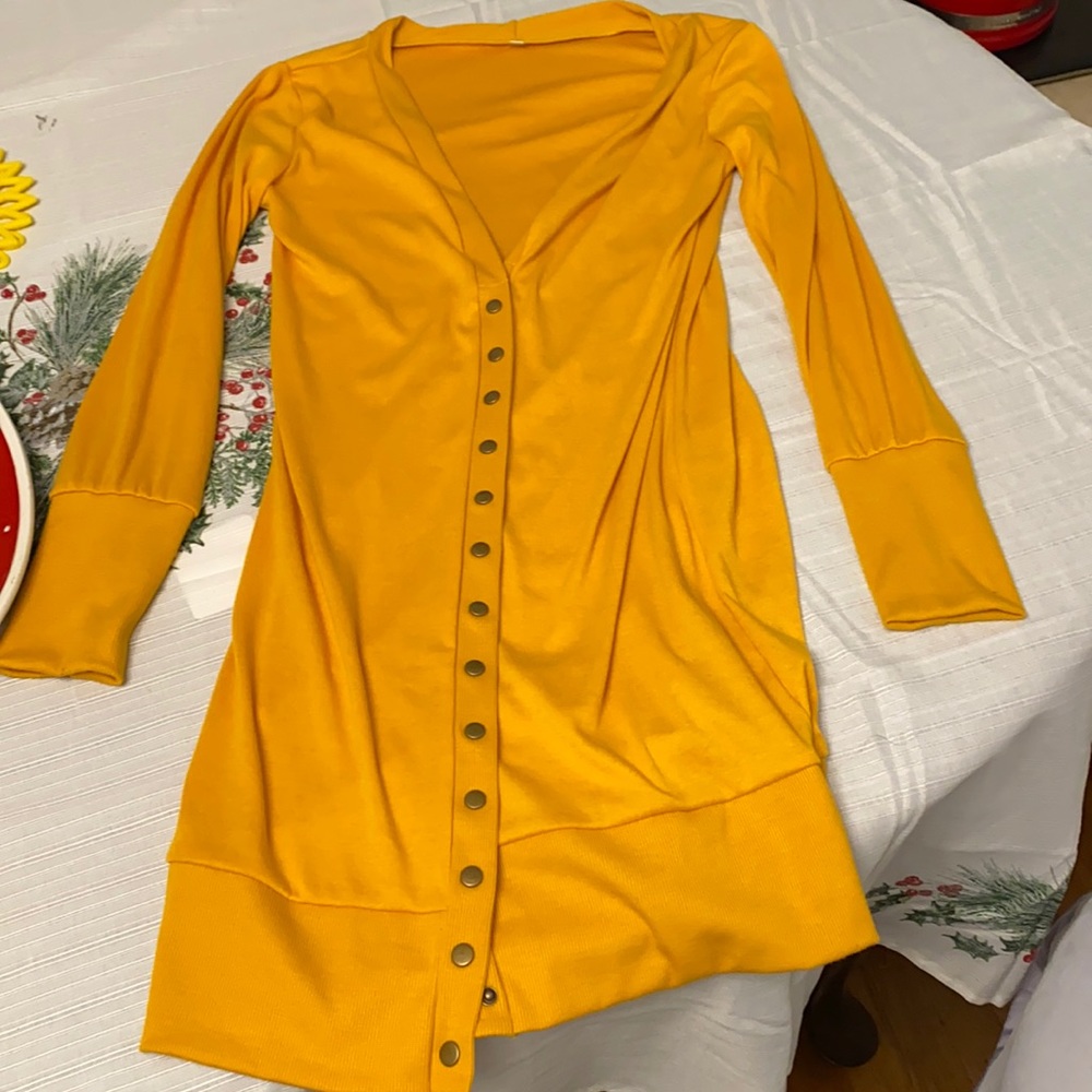 Amazon Mustard yellow cardigan